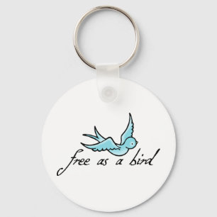 Vrij als vogelvrij sleutelhanger