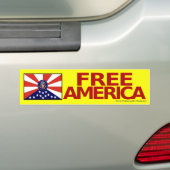 Vrij Amerika Bumpersticker (Op auto)