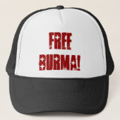 VRIJ BURMA! TRUCKER PET (Voorkant)