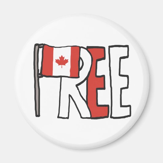 Vrij Canada Magneet (Voorkant)