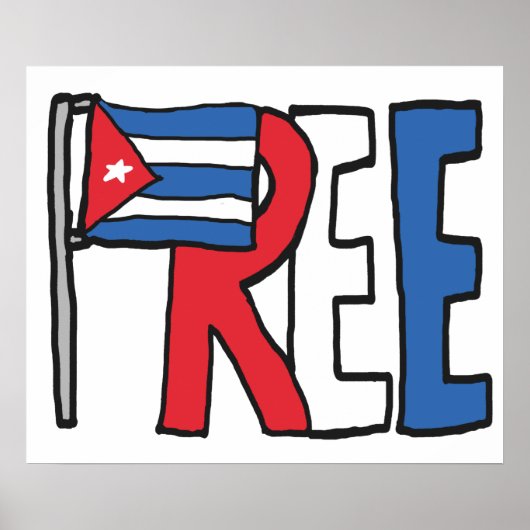 Vrij Cuba Poster (Voorkant)