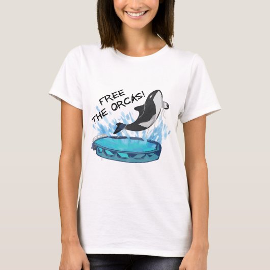 VRIJ DE ORCAS! T-SHIRT (Voorkant)