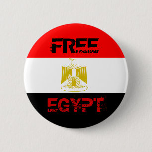 VRIJ EGYPTE RONDE BUTTON 5,7 CM