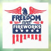 Vrij-en-vuurwerk Raamsticker (Vel 3)