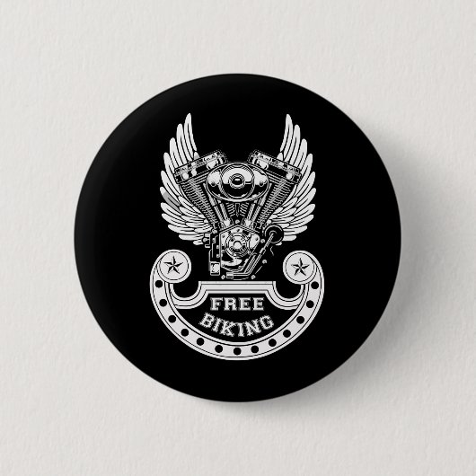 Vrij fietsen ronde button 5,7 cm (Voorkant)