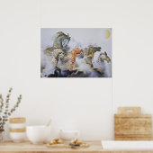 VRIJ GESCHILDE KOOLSTOFHORSES POSTER (Keuken)