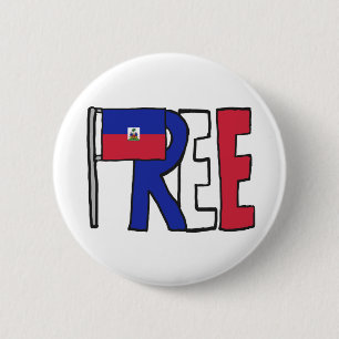 Vrij Haïti Ronde Button 5,7 Cm