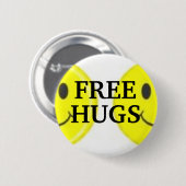 , VRIJ, HUGS RONDE BUTTON 5,7 CM (Voorkant /achterkant)