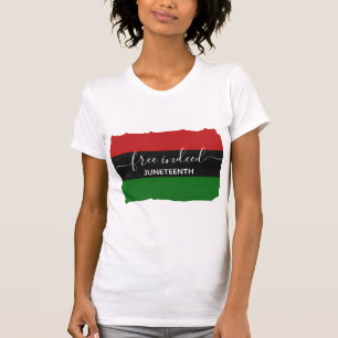 VRIJ INDEERD Pan African JUNETEENTH T-shirt