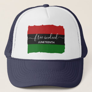 VRIJ INDEERD Pan African JUNETEENTH Trucker Pet