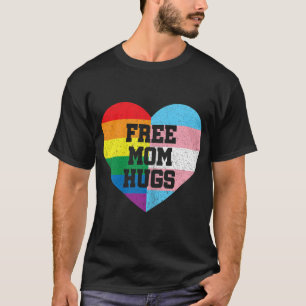Vrij mam Hugs Gay Pride Transgender Rainbow Flag T-shirt