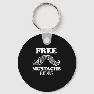 VRIJ MUSTACHE RIDES T-shirt Sleutelhanger