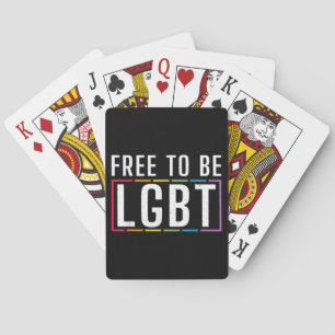 Vrij om LGBT biseksuele Gay Pride te zijn Pokerkaarten