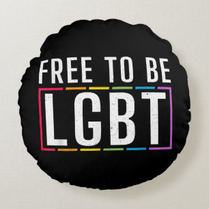 Vrij om LGBT biseksuele Gay Pride te zijn Rond Kussen