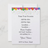 Vrij op het laatste feestje kaart (Achterkant)