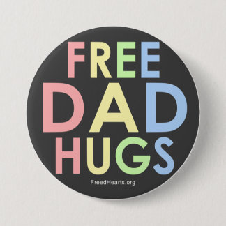 Vrij pa Hugs. Ronde Button 7,6 Cm
