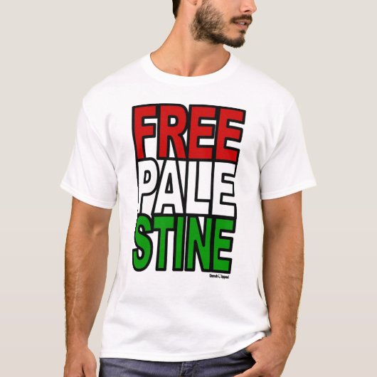 Vrij Palestijns blok T-shirt (Voorkant)