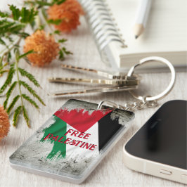 Vrij Palestijns schilderpenseel, schilderachtige v Sleutelhanger