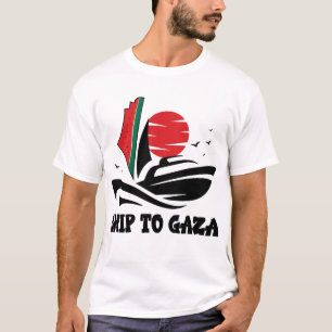 Vrij Palestijns schip naar Gaza: Madleen Boat T-shirt