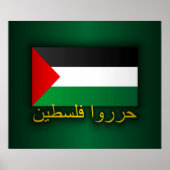 Vrij Palestina (Arabisch) Poster (Voorkant)