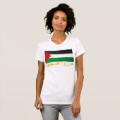 Vrij Palestina (Arabisch) T-shirt (Voorkant volledig)