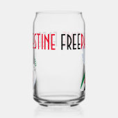 Vrij Palestina Blikvorm Glas (Links)