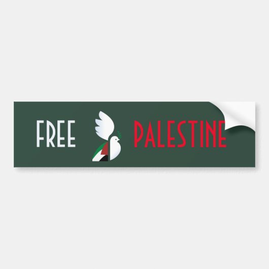 Vrij Palestina Bumpersticker (Voorkant)