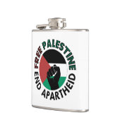 Vrij Palestina einde Apartheid Palestijnse vlag Heupfles (Links)