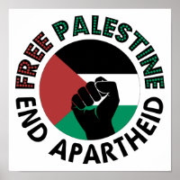 Vrij Palestina einde Apartheid Palestijnse vlag