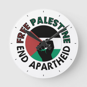 Vrij Palestina einde Apartheid Palestijnse vlag Ronde Klok