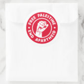 Vrij Palestina Einde Apartheid Ronde Sticker (Tas)