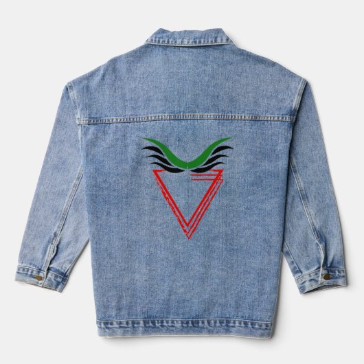 Vrij Palestina Einde Apartheid Vlag Denim Jacket (Achterkant)