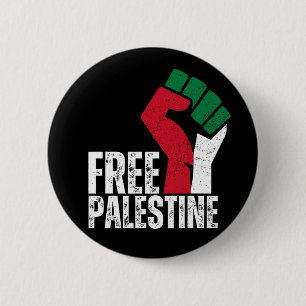 Vrij Palestina Gazavlag - Vrijheid voor Palestijne Ronde Button 5,7 Cm