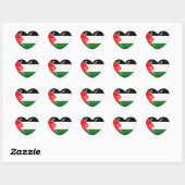 Vrij Palestina. Hartvormige Palestijnse vlag Hart Sticker (Vel)