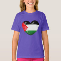 Vrij Palestina. Hartvormige Palestijnse vlag