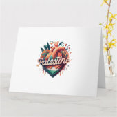 Vrij Palestina, ik sta achter Palestina, steun Pal Kaart (Gele Bloem)