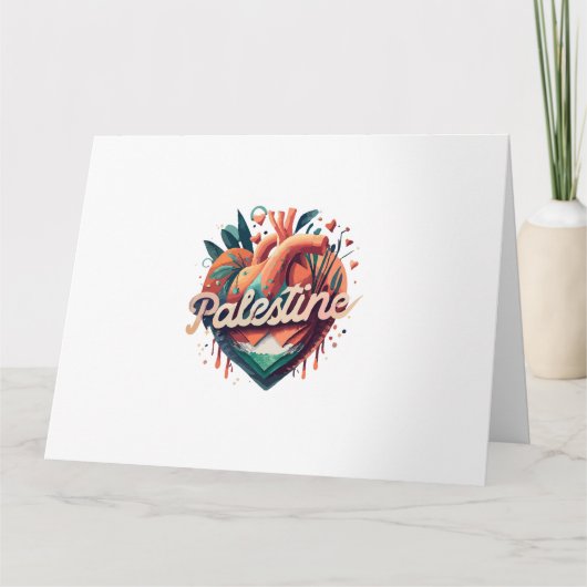 Vrij Palestina, ik sta achter Palestina, steun Pal Kaart (Voorkant)