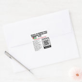 VRIJ PALESTINA - Israël Misdaden VN-artikel QR Cod Vierkante Sticker (Envelop)
