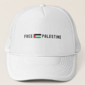 VRIJ PALESTINA MET VLAG TRUCKER PET (Voorkant)