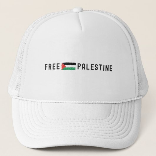 VRIJ PALESTINA MET VLAG TRUCKER PET (Voorkant)