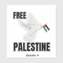 VRIJ PALESTINA MET VREDESDUIF STICKER