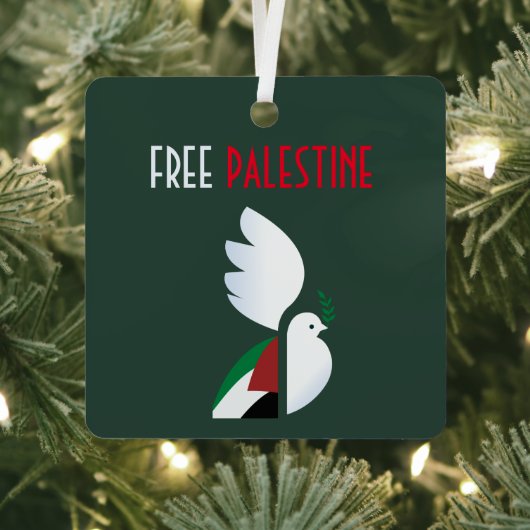 Vrij Palestina Metalen Ornament (Insitu)