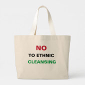 VRIJ PALESTINA NIET TEGEN GENOCIDE APARTHEID OORLO GROTE TOTE BAG (Achterkant)