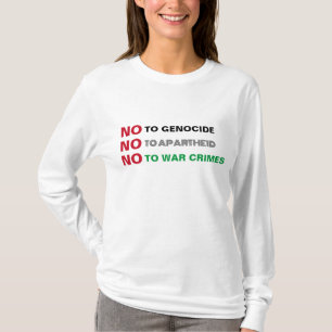 VRIJ PALESTINA NIET TEGEN GENOCIDE APARTHEID OORLO T-SHIRT