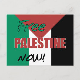 Vrij Palestina nu Palestijnse vlag Briefkaart