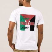 Vrij Palestina nu Palestijnse vlag T-shirt (Achterkant)