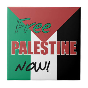 Vrij Palestina nu Palestijnse vlag Tegeltje