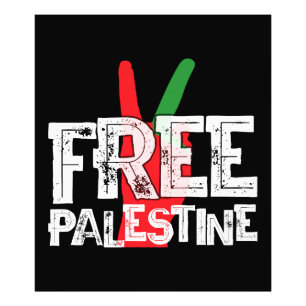 Vrij Palestina Palestijns Patriottisch Staakt-het- Foto Afdruk