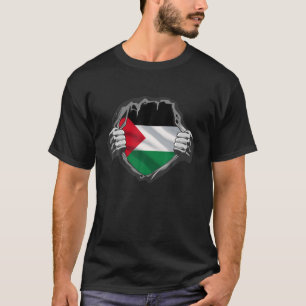 Vrij Palestina Palestijnse vlag met Fa in Gaza T-shirt