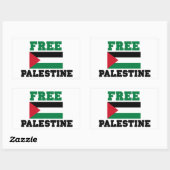 Vrij Palestina Rechthoekige Sticker (Vel)